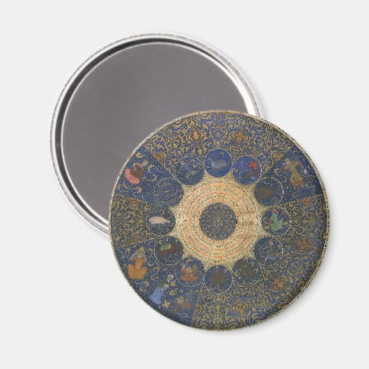 linialen horoscoop, Antiek islamitische dierenrie Magneet (Voorkant / Achterkant)