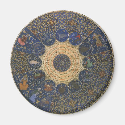  linialen horoscoop, Antiek islamitische dierenrie Magneet (Voorkant)