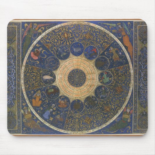  linialen horoscoop, Antiek islamitische dierenrie Muismat (Voorkant)