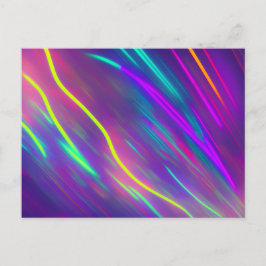 Linien in verschiedenen Neon Farben   Briefkaart