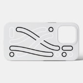 Linienmuster schwarz weiß grau iPhone Hülle Case-Mate iPhone Case (Achterkant (horizontaal))