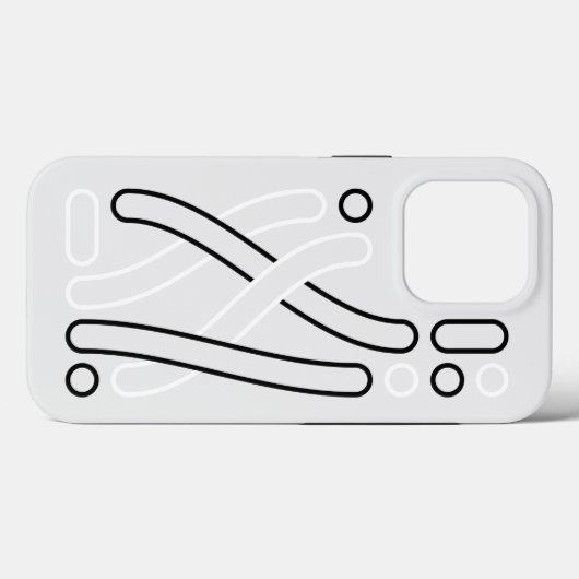 Linienmuster schwarz weiß grau iPhone Hülle Case-Mate iPhone Case (Achterkant (horizontaal))