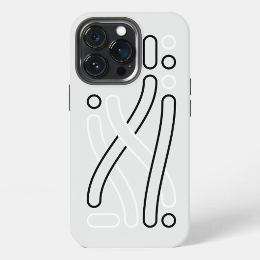Linienmuster schwarz weiß grau iPhone Hülle Hoesje (Achterkant)