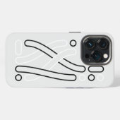 Linienmuster schwarz weiß grau iPhone Hülle Hoesje (Achterkant horizontaal)