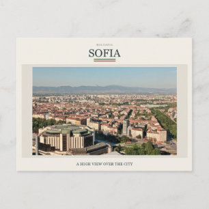 Liniënvlucht boven Sofia en Vitosha Briefkaart