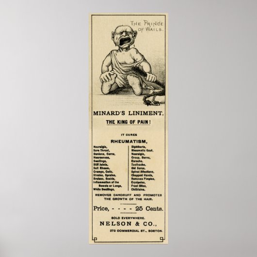 LINIMENT VAN MINARD .... DE KONING VAN PAIN! POSTER (Voorkant)