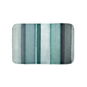 "Link" Blauwgroen en grijze Abstracte kunst Badmat (Voorkant)