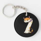 Link & Share Graffiti Calico Cat Nummer 7 Sleutelhanger (Voorkant)