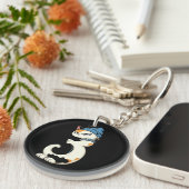 Link & Share Graffiti Calico Kat - Nummer 3 Sleutelhanger (Voorkant Rechts)