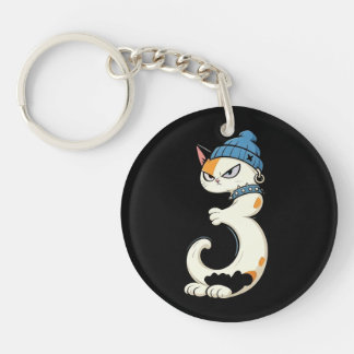 Link & Share Graffiti Calico Kat - Nummer 3 Sleutelhanger