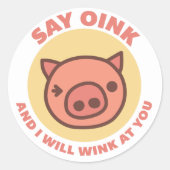 Link the Piggy Ronde Sticker (Voorkant)