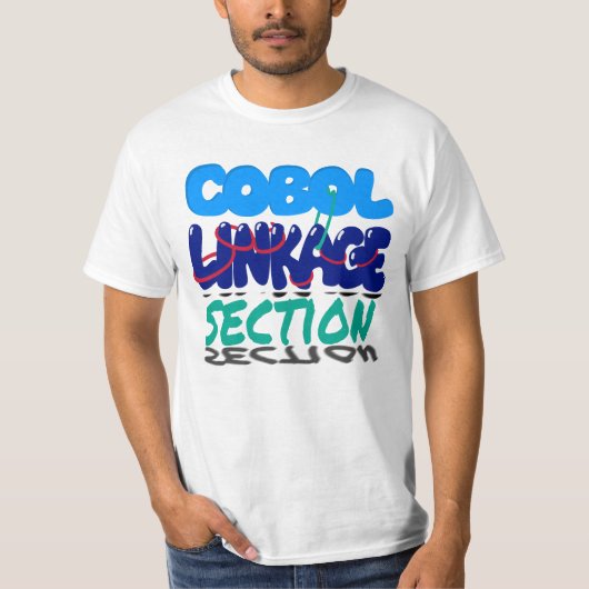 Linkage sectie in Cobol Programming T-shirt (Voorkant)
