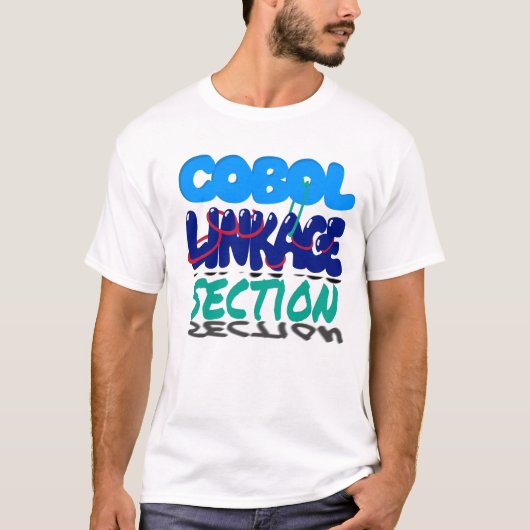 Linkage sectie in Cobol Programming T-shirt (Voorkant)