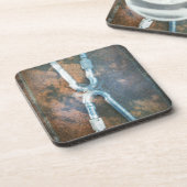 Linked Carabiners Art Print Bier Onderzetter (Linkerzijde)