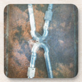 Linked Carabiners Art Print Bier Onderzetter (Voorkant)