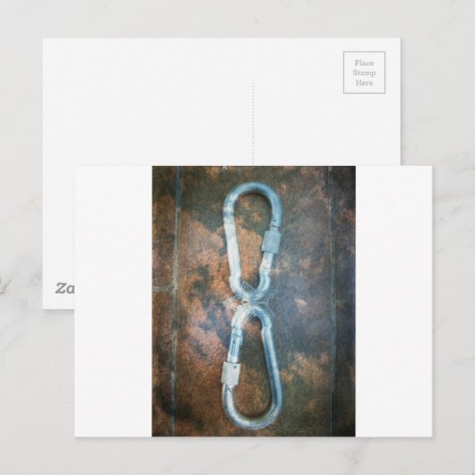 Linked Carabiners Art Print Briefkaart (Voorkant / Achterkant)