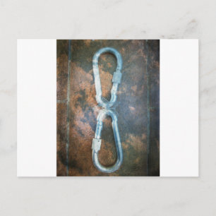 Linked Carabiners Art Print Briefkaart
