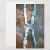 Linked Carabiners Art Print Briefpapier (Voorkant / Achterkant)