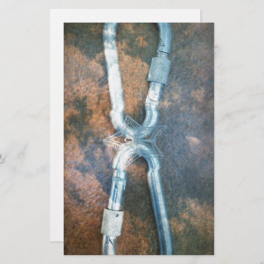 Linked Carabiners Art Print Briefpapier (Voorkant / Achterkant)