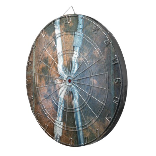 Linked Carabiners Art Print Dartbord (Voorkant Rechts)