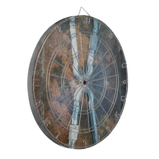 Linked Carabiners Art Print Dartbord (Voorkant Links)