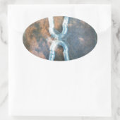 Linked Carabiners Art Print Ovale Sticker (Tas)