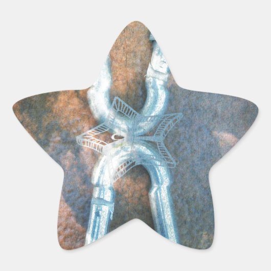 Linked Carabiners Art Print Ster Sticker (Voorkant)