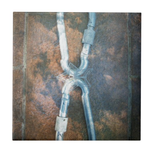 Linked Carabiners Art Print Tegeltje (Voorkant)