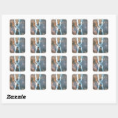 Linked Carabiners Art Print Vierkante Sticker (Vel)