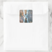 Linked Carabiners Art Print Vierkante Sticker (Tas)