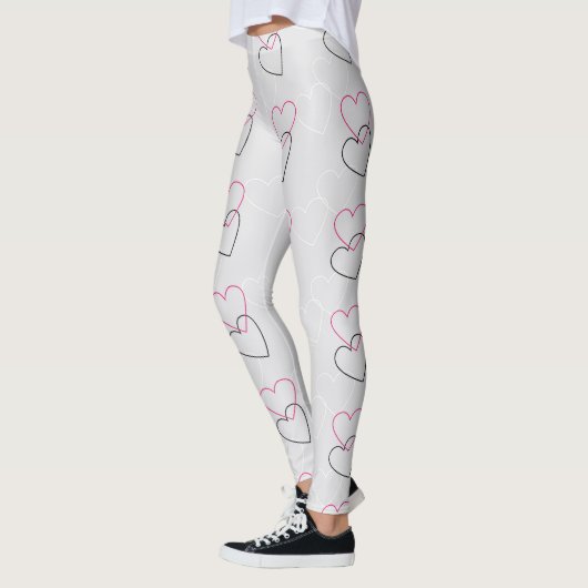 Linked Hearts: Minimalist Outline Leggings (Links)