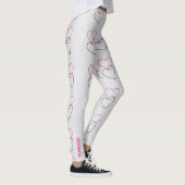 Linked Hearts: Minimalistische Omtrek Leggings (Rechts)