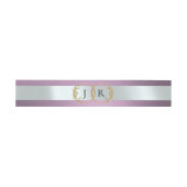 Linked Leaf Monogram - Lavendel Uitnodigingen Wikkel (Vlak)
