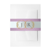 Linked Leaf Monogram - Lavendel Uitnodigingen Wikkel (Voorkant Voorbeeld)