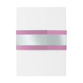 Linked Leaf Monogram - Rose Pink Uitnodigingen Wikkel (Achterkant Voorbeeld)