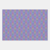 Linked Love harten op een paarse achtergrond Inpakpapier Vel (Voorkant 3)