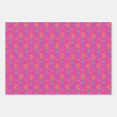 Linked Love harten op een roze achtergrond Inpakpapier Vel (Voorkant 3)