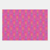 Linked Love harten op een roze achtergrond Inpakpapier Vel (Voorkant 2)