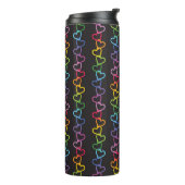 Linked Love Rainbow Black Thermosbeker (Gedraaid links)