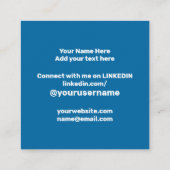 LinkedIn logo Social Media Modern Trendy Business Contactkaartje (Achterkant)