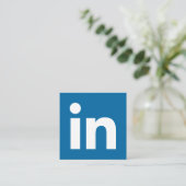 LinkedIn logo Social Media Modern Trendy Business Contactkaartje (Staand voorkant)