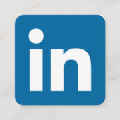 LinkedIn logo Social Media Modern Trendy Business Contactkaartje (Voorkant)