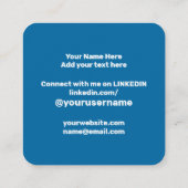 LinkedIn logo Social Media Modern Trendy Business Contactkaartje (Achterkant)