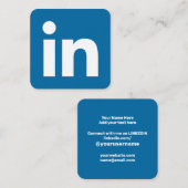LinkedIn logo Social Media Modern Trendy Business Contactkaartje (Voorkant / Achterkant)