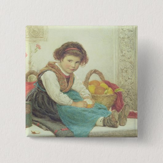 Linker belast vierkante button 5,1 cm (Voorkant)