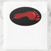 Linker bloedige voetafdruk Sticker (Tas)