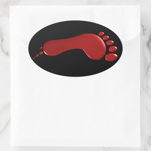 Linker bloedige voetafdruk Sticker (Tas)