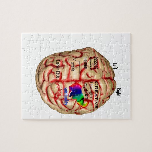 Linker- en rechterkant van het brein legpuzzel (Horizontaal)