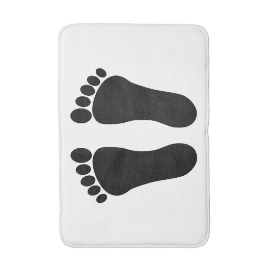 Linker- en rechtervoetafdrukken badmat (Voorkant Verticaal)