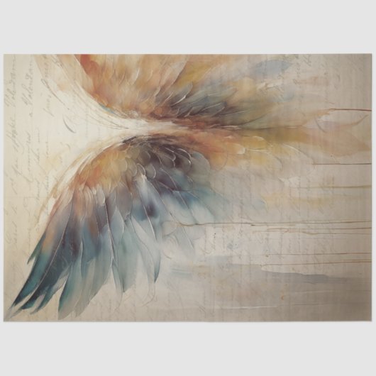 LINKER ENGEL VLEUGEL ETHERISCH Abstract impression Tissuepapier (Voorkant)